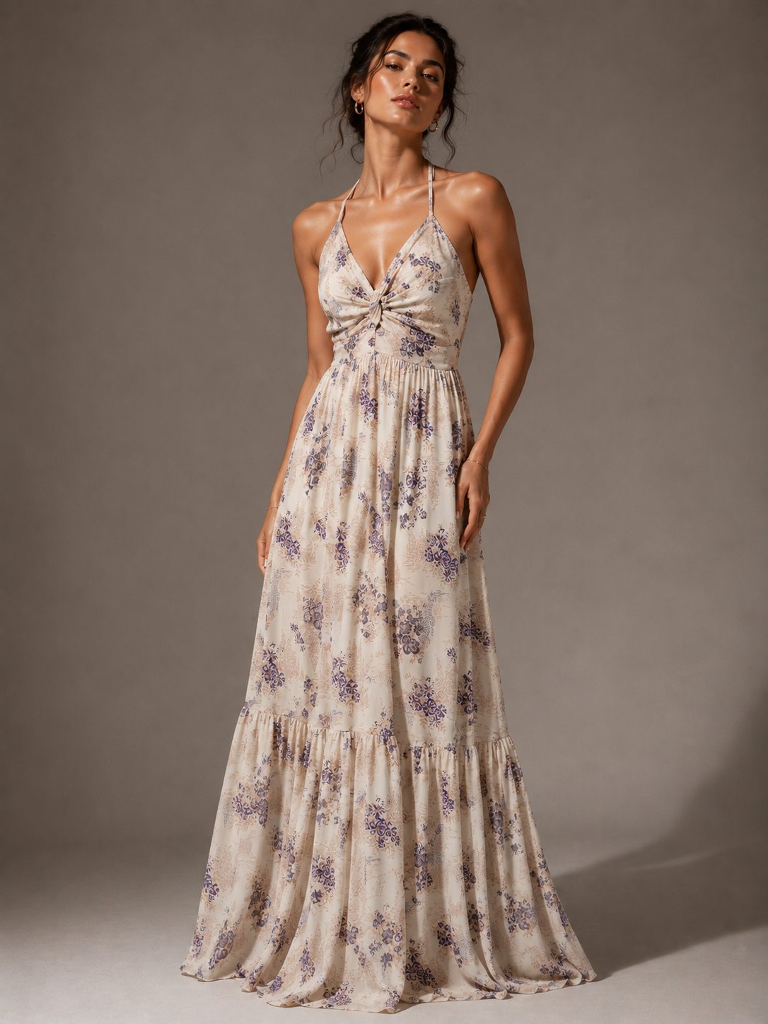 Zimmermann – Vintage Silk Floral Halter Maxi Dress (Made in Australia)