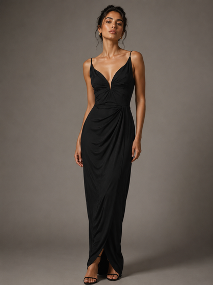 Zimmermann Black Draped Dress