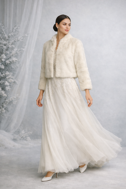 Otex Melbourne Vintage Ivory Faux-Fur Coat (Made in Australia)
