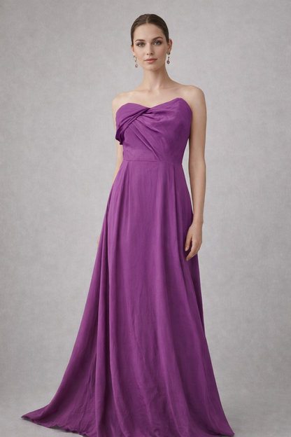 Zimmermann Strapless Orchid Silk Gown