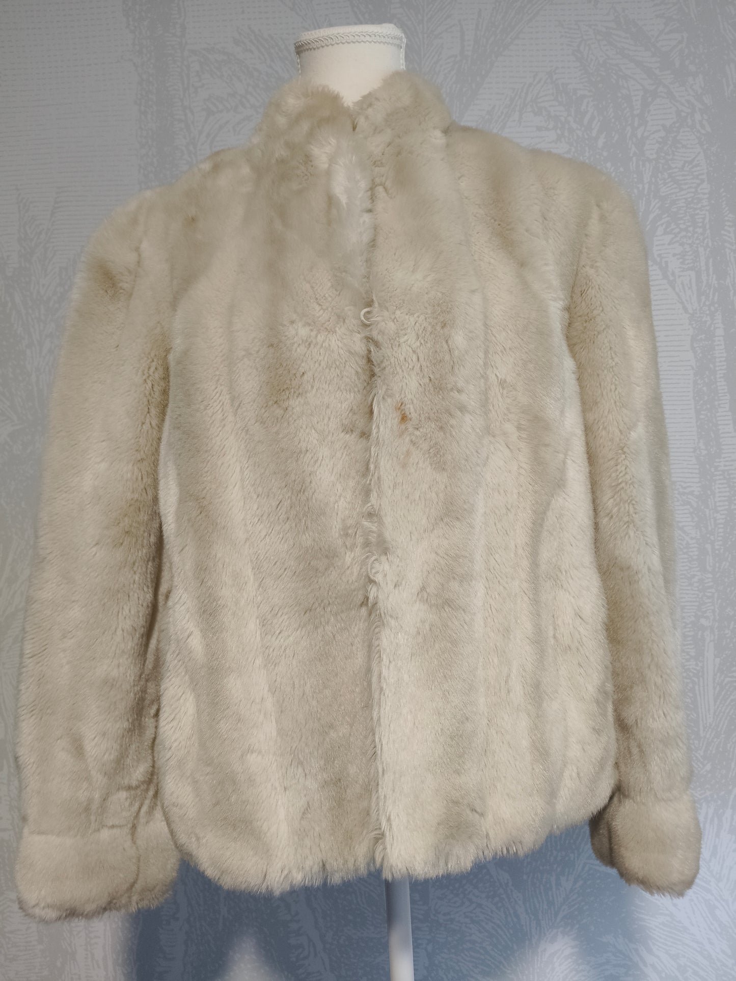 Otex Melbourne – Vintage Champagne Faux‑Fur Coat (Made in Australia)
