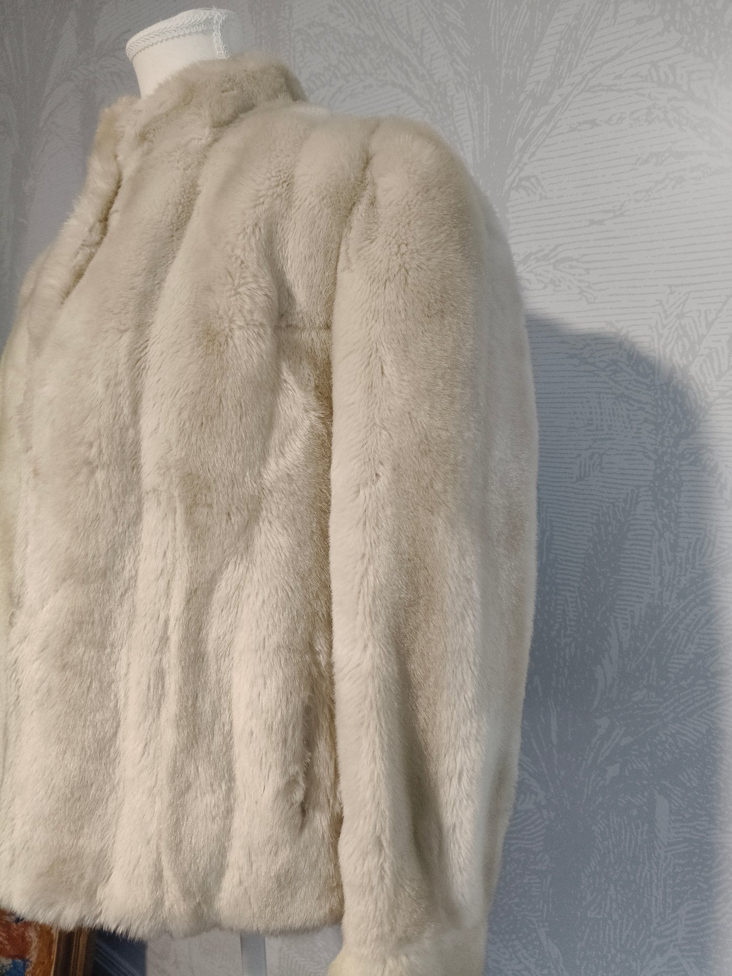 Otex Melbourne – Vintage Champagne Faux‑Fur Coat (Made in Australia)