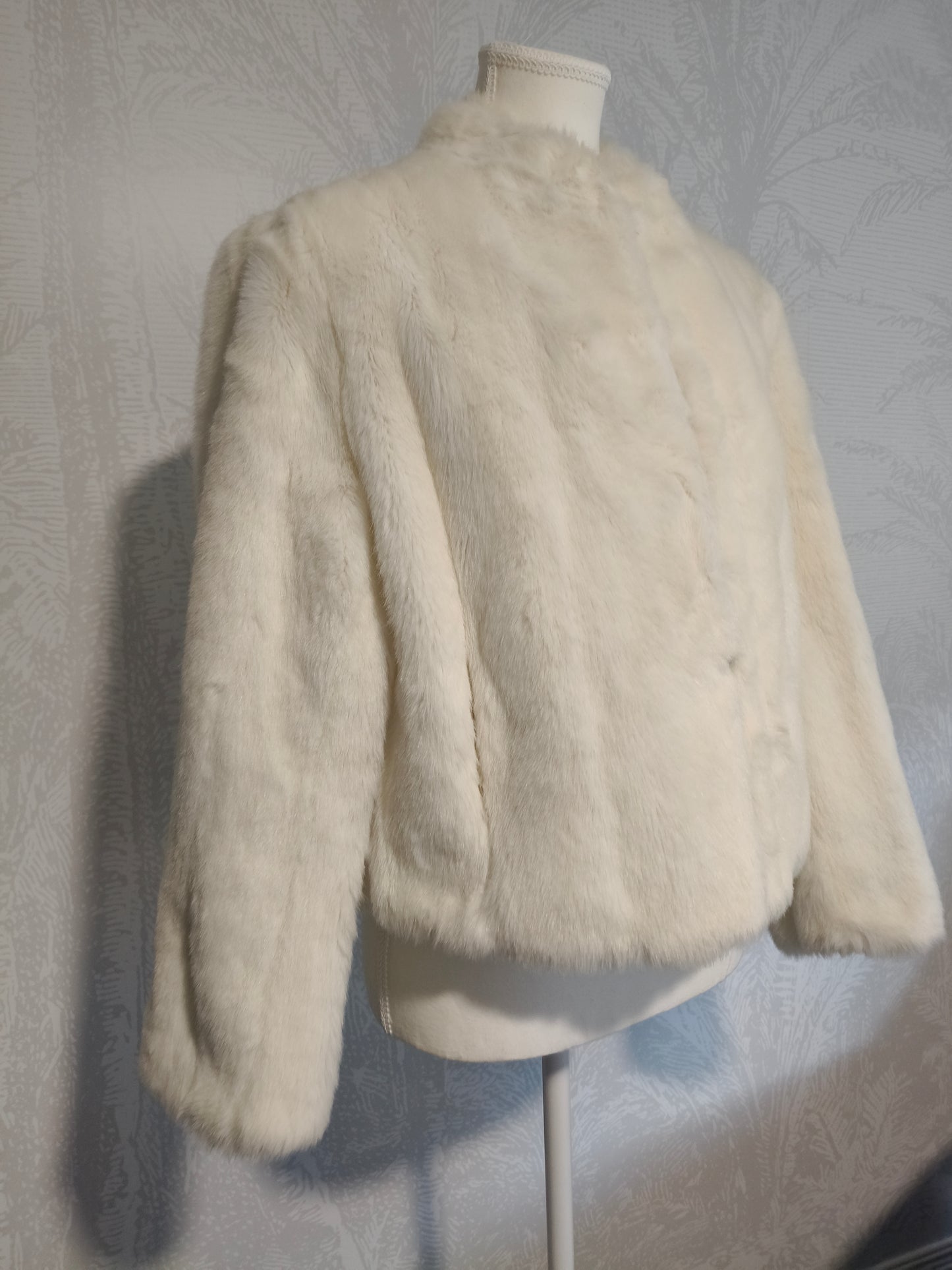 Otex Melbourne Vintage Ivory Faux-Fur Coat (Made in Australia)