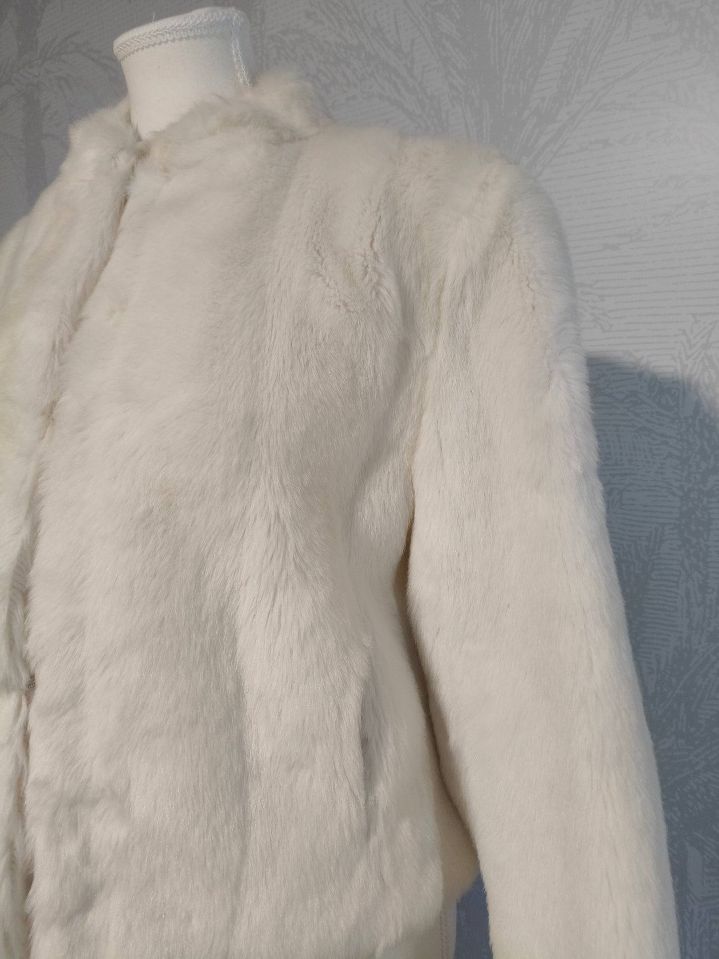 Otex Melbourne Vintage Ivory Faux-Fur Coat (Made in Australia)