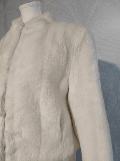 Otex Melbourne Vintage Ivory Faux-Fur Coat (Made in Australia)