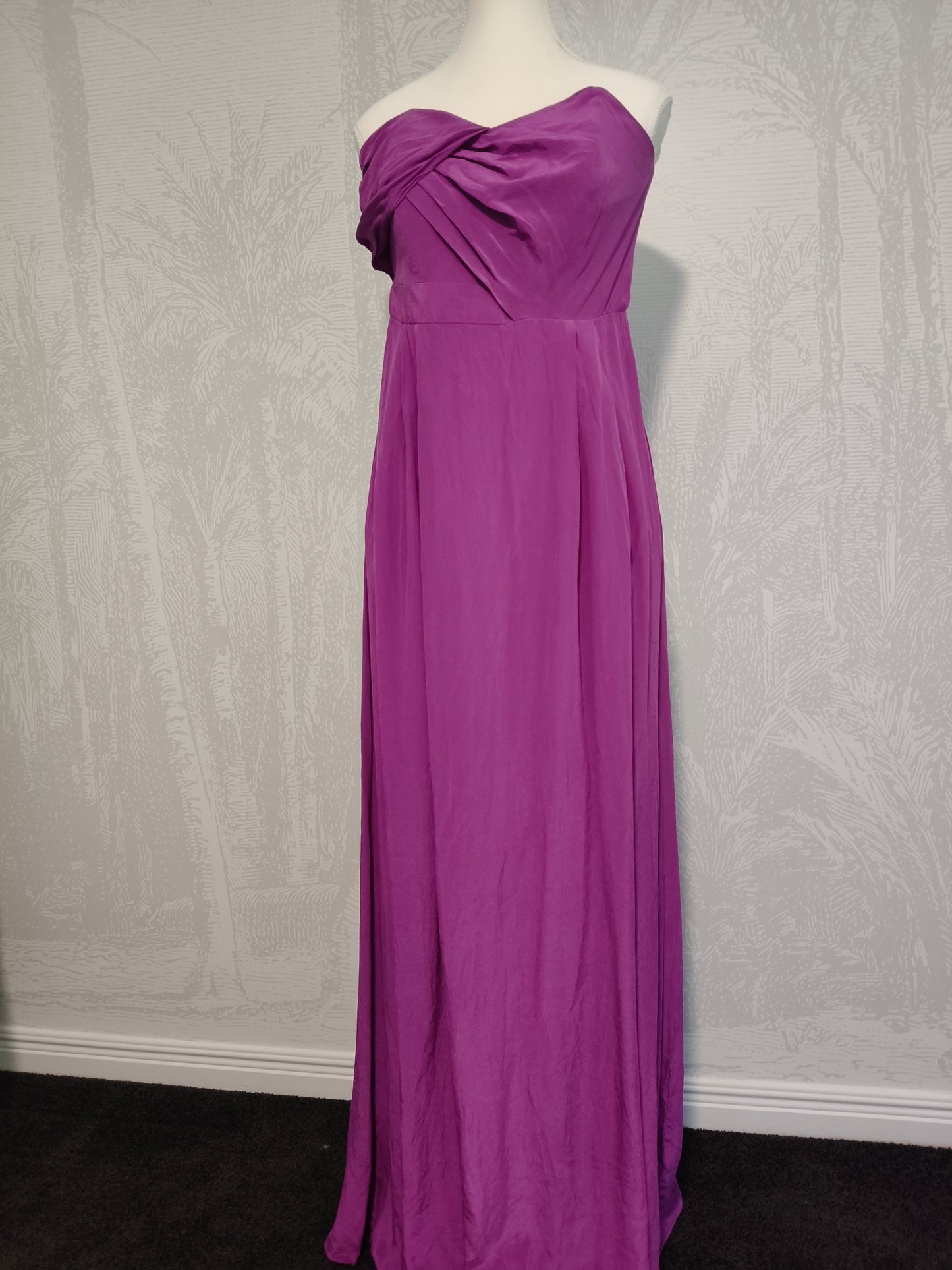 Zimmermann Strapless Orchid Silk Gown