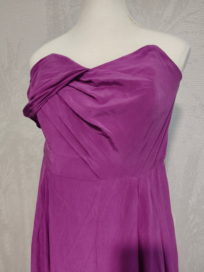 Zimmermann Strapless Orchid Silk Gown