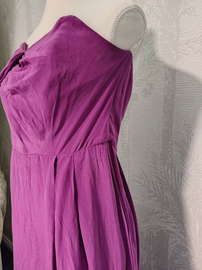 Zimmermann Strapless Orchid Silk Gown