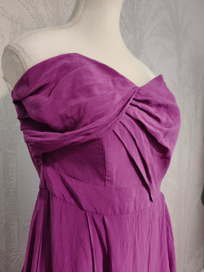 Zimmermann Strapless Orchid Silk Gown