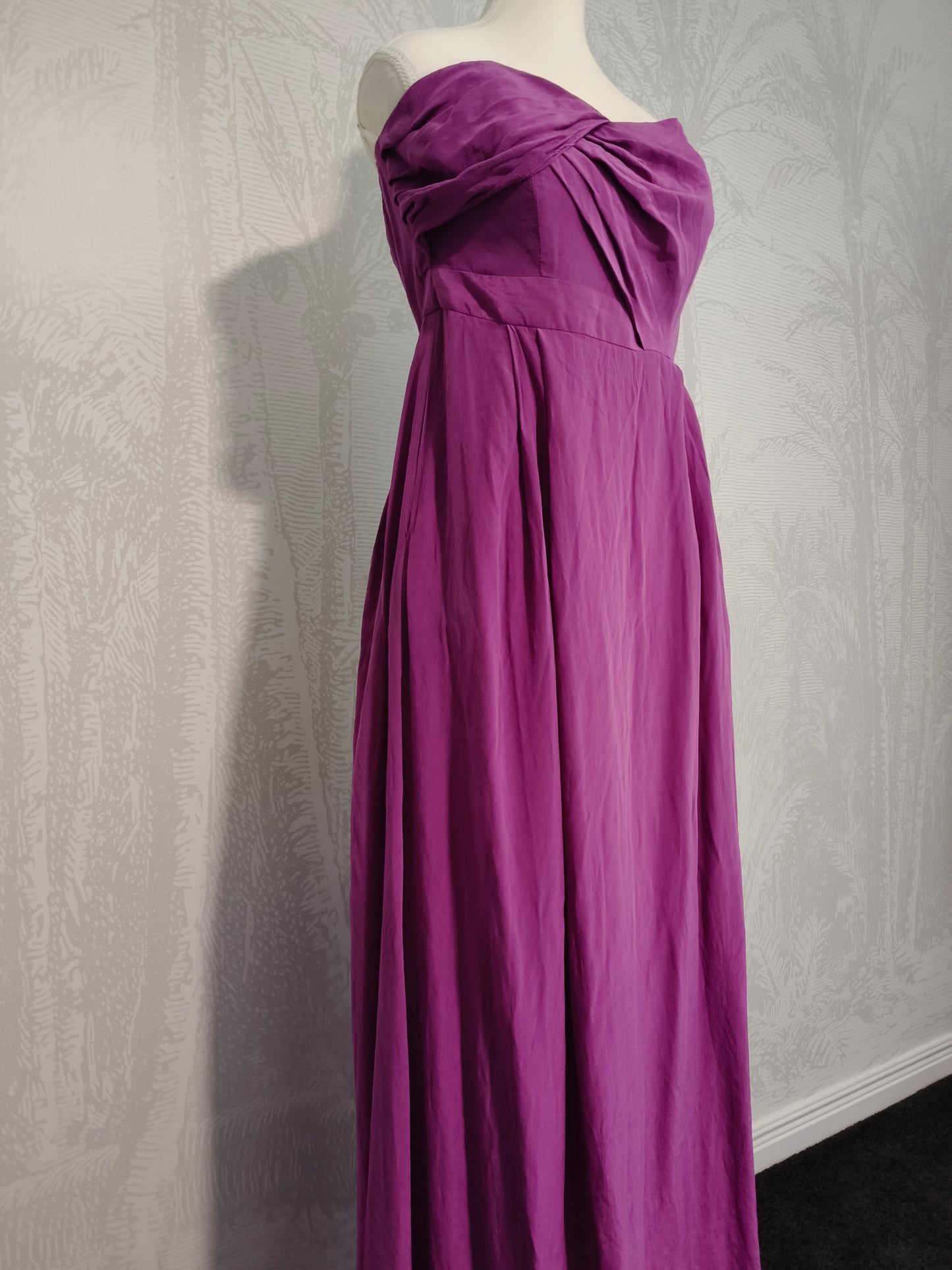 Zimmermann Strapless Orchid Silk Gown