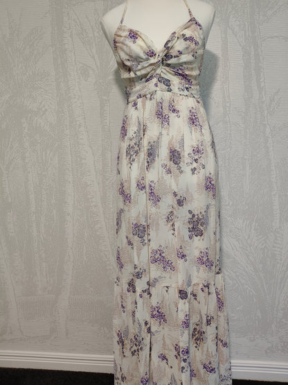 Zimmermann – Vintage Silk Floral Halter Maxi Dress (Made in Australia)