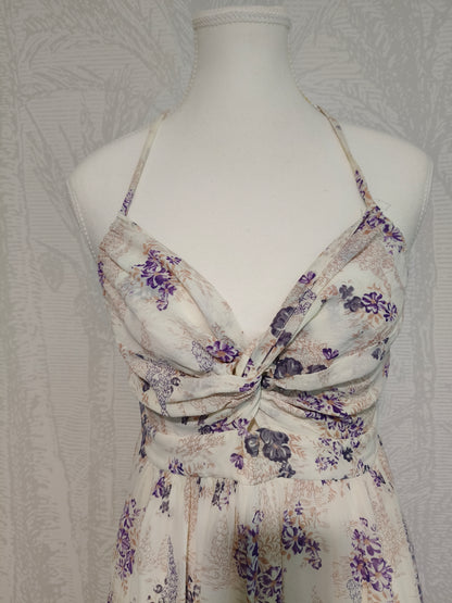 Zimmermann – Vintage Silk Floral Halter Maxi Dress (Made in Australia)