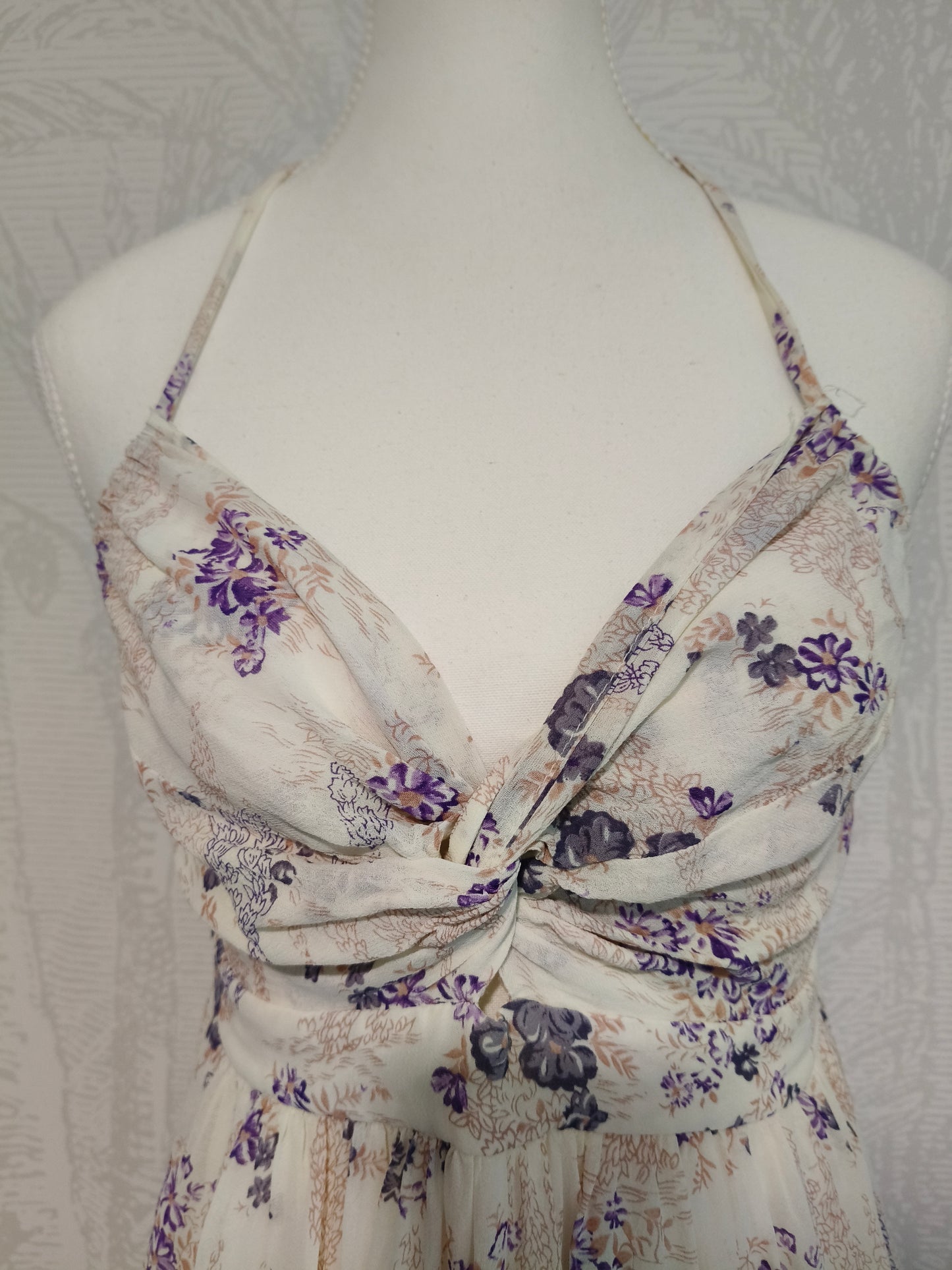 Zimmermann – Vintage Silk Floral Halter Maxi Dress (Made in Australia)