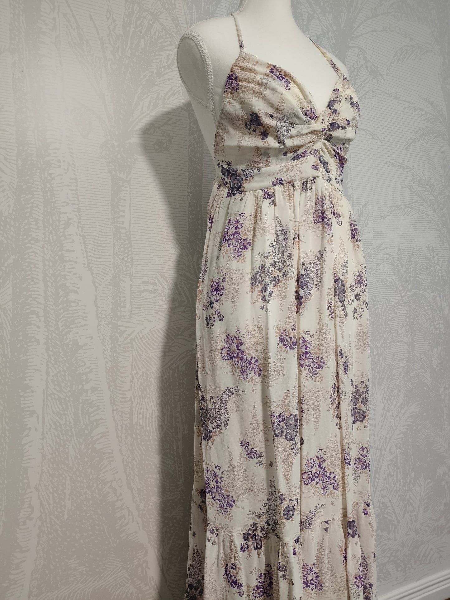 Zimmermann – Vintage Silk Floral Halter Maxi Dress (Made in Australia)