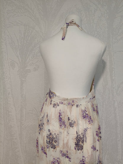 Zimmermann – Vintage Silk Floral Halter Maxi Dress (Made in Australia)