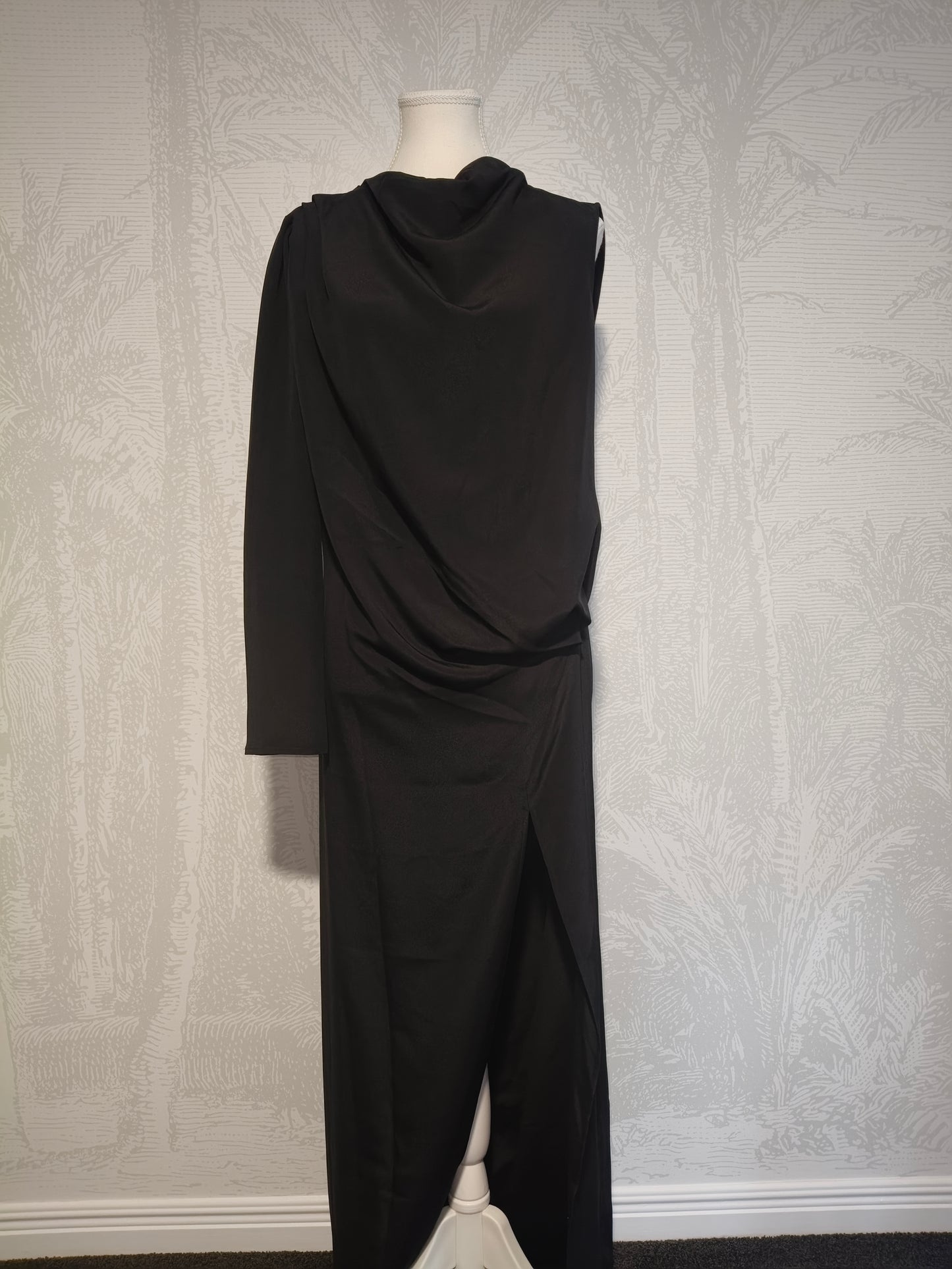 Michael Lo Sordo Cold Shoulder Maxi Dress with Scoop Back