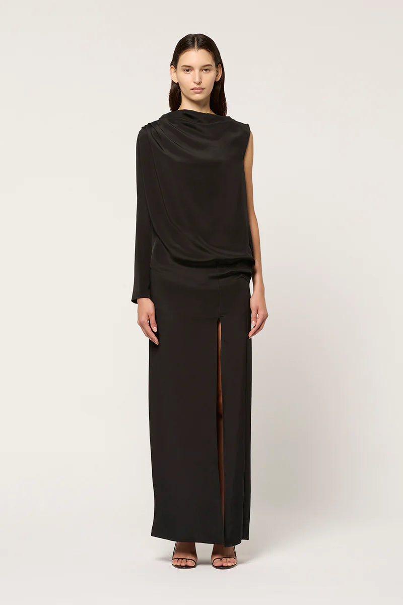 Michael Lo Sordo Cold Shoulder Maxi Dress with Scoop Back