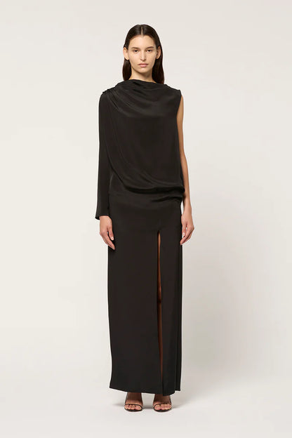 Michael Lo Sordo Cold Shoulder Maxi Dress with Scoop Back
