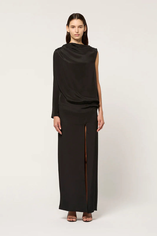 Michael Lo Sordo Cold Shoulder Maxi Dress with Scoop Back