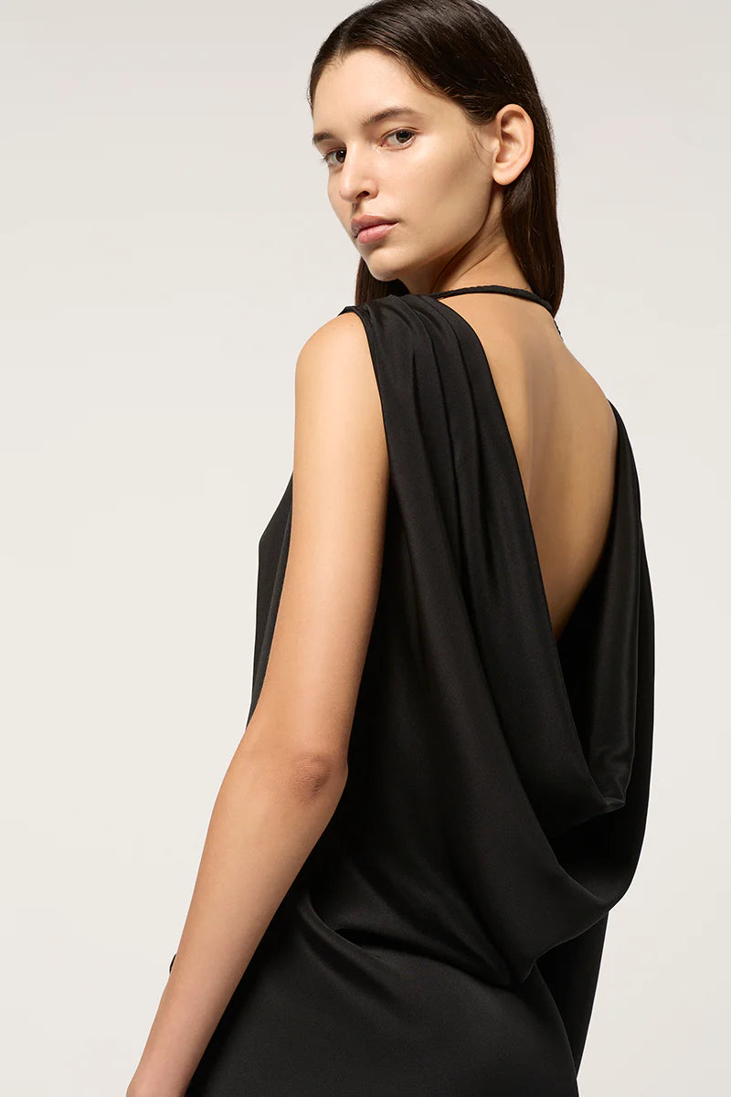 Michael Lo Sordo Cold Shoulder Maxi Dress with Scoop Back