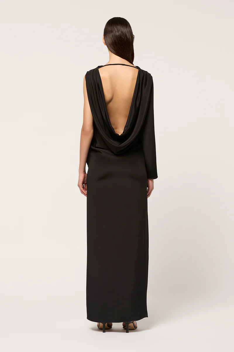 Michael Lo Sordo Cold Shoulder Maxi Dress with Scoop Back