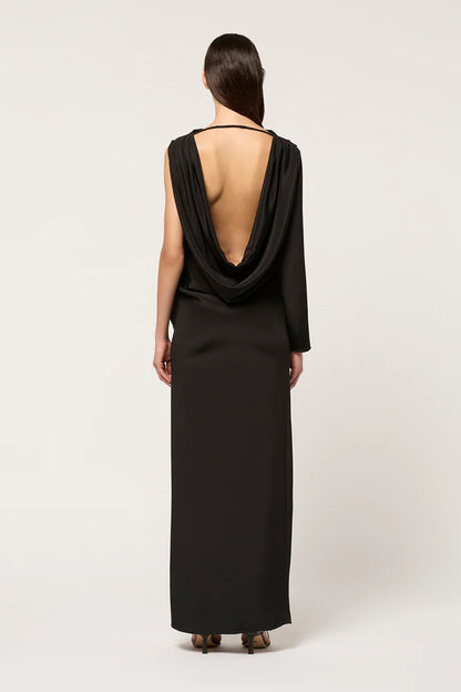 Michael Lo Sordo Cold Shoulder Maxi Dress with Scoop Back